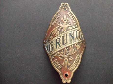 Gruno rijwielfabriek Uden oud balhoofdplaatje 10